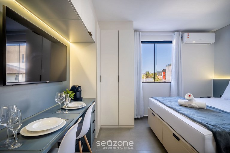 Studio Beira-mar na praia de Campeche AAR0203