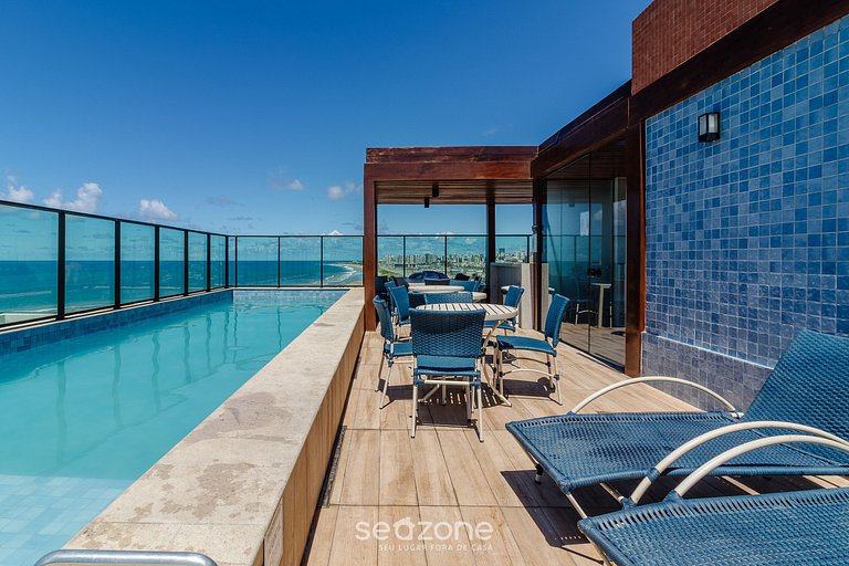 Lindo Apto Vista Mar c/ Piscina SOA0909