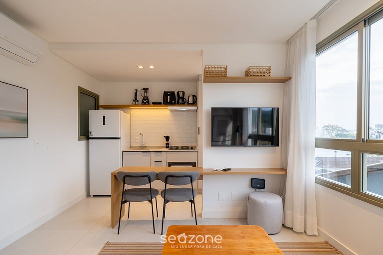 Apto 1 dormitorio 550 m de playa de Jurerê CEJ0304