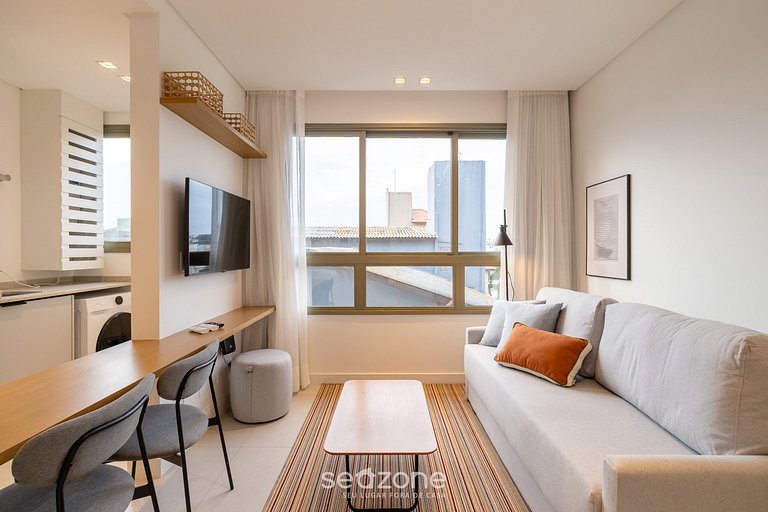 Apto 1 dormitorio 550 m de playa de Jurerê CEJ0304