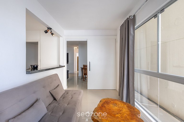 Apto completo a 50m da praia central - GCO0302