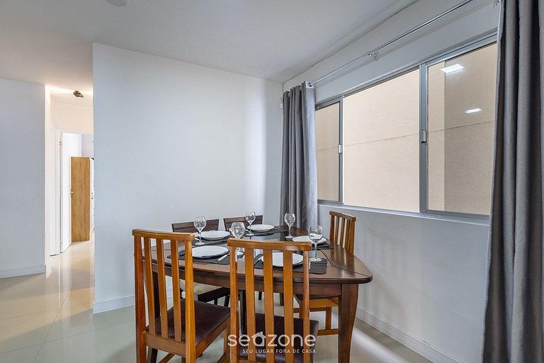 Apto completo a 50m da praia central - GCO0302