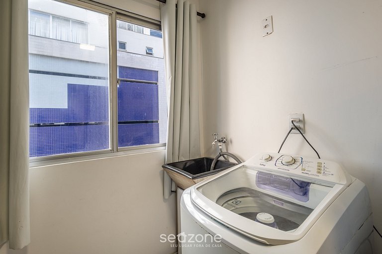 Apto completo a 50m da praia central - GCO0302