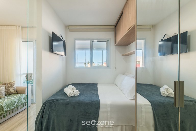 Apto Vista Mar Lateral a 70m da Praia SMA0107