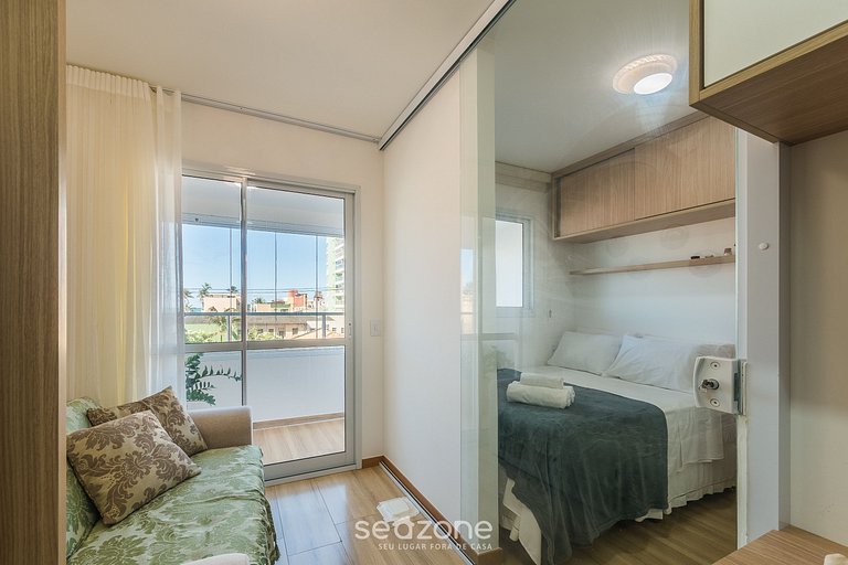 Apto c/ vista lateral al mar 70m de playa SMA0107