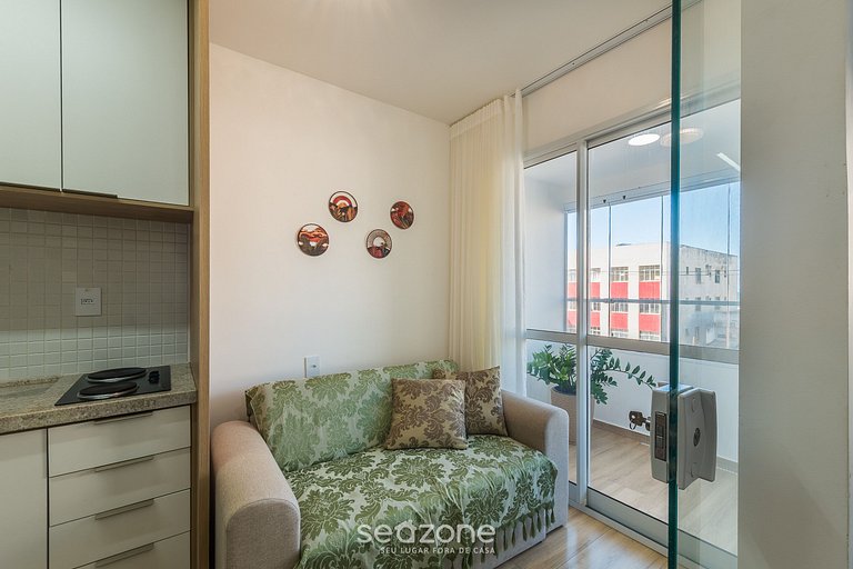 Apto Vista Mar Lateral a 70m da Praia SMA0107