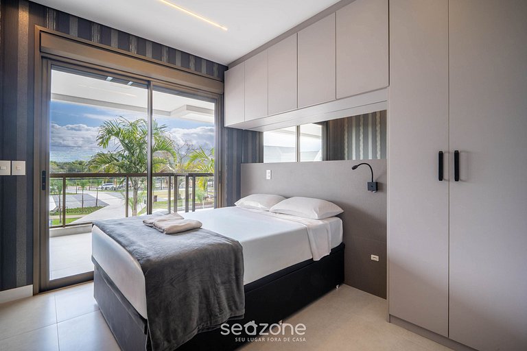 Apto c/ varanda e churrasqueira em Jurerê IHD0101