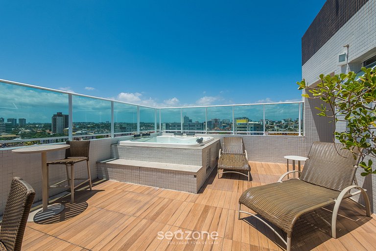 Apto. em Cond. c/ vista mar e Jacuzzi SIP0206