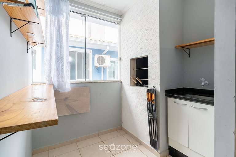 Apartamento c/ Churrasqueira 850m da Praia ACL0303