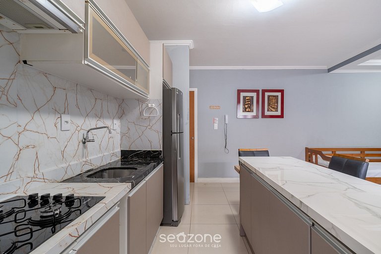 Apartamento c/ Churrasqueira 850m da Praia ACL0303