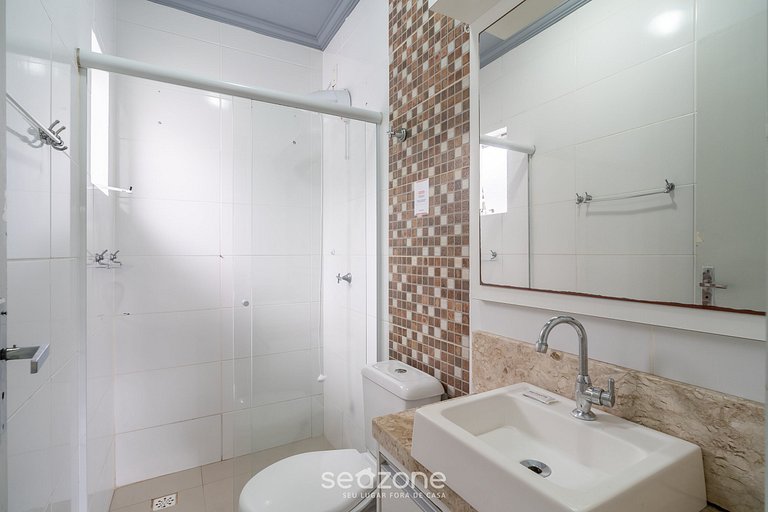 Apartamento c/ Churrasqueira 850m da Praia ACL0303