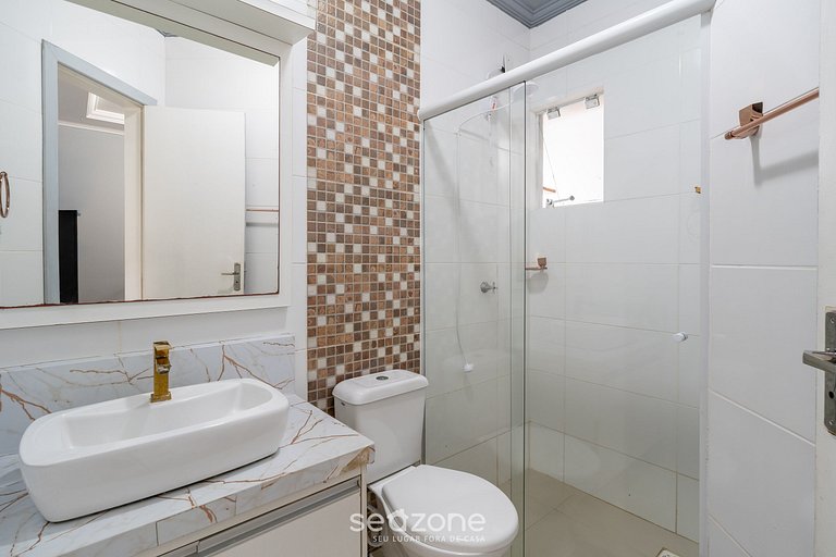 Apartamento c/ Churrasqueira 850m da Praia ACL0303