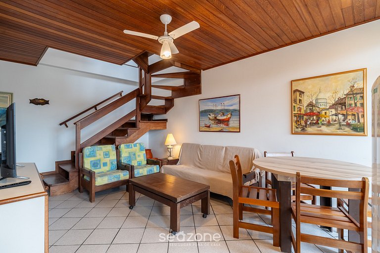 Apto c/ piscina e churrasq. a 150m do mar CND0204