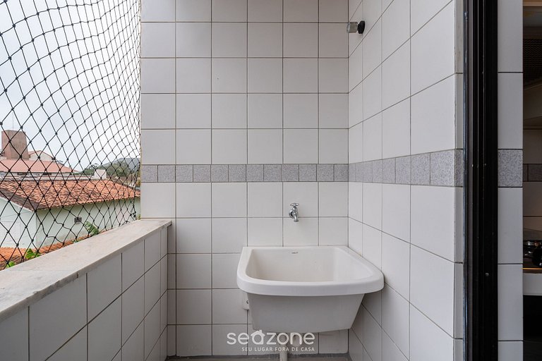 Apto c/ piscina e churrasq. a 150m do mar CND0204