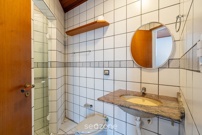 Apto c/ piscina e churrasq. a 150m do mar CND0204