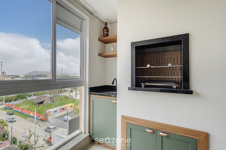 Apto Moderno con parrilla en edificio OBP0602