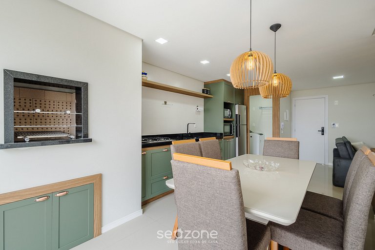 Apto Moderno c/ churrasqueira em prédio OBP0602