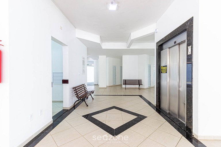 Apto c/ Churrasqueira a 180m da Praia CGB0035