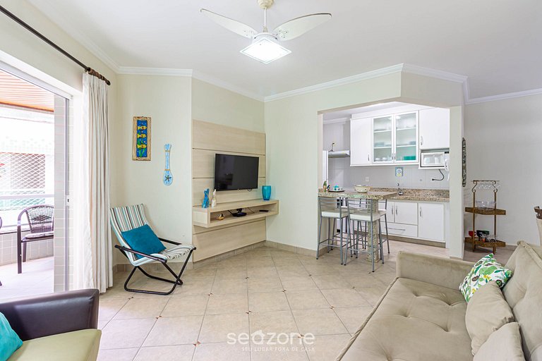 Apto c/ Churrasqueira a 180m da Praia CGB0035