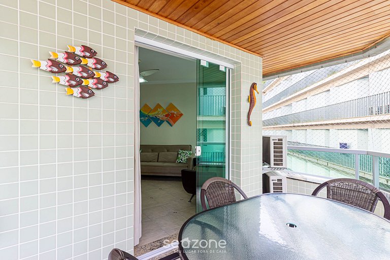 Apto c/ Churrasqueira a 180m da Praia CGB0035