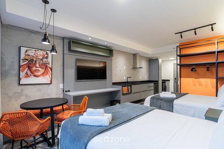 Studio moderno e completo em frente ao HU VTD0109