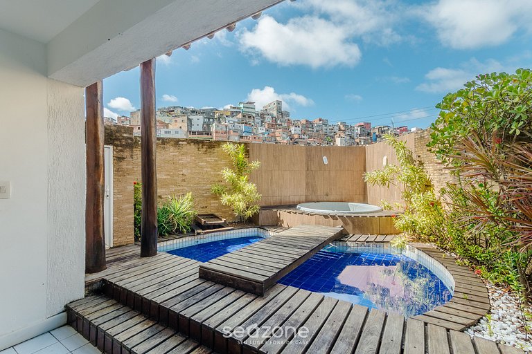 Apto c/ varanda e vista a passos da Praia OPR0303