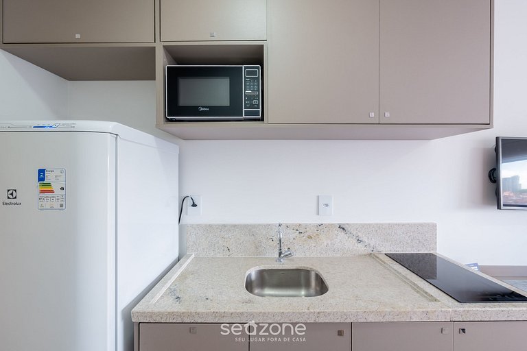 Studio Moderno em cond. c/ piscina HFO0208