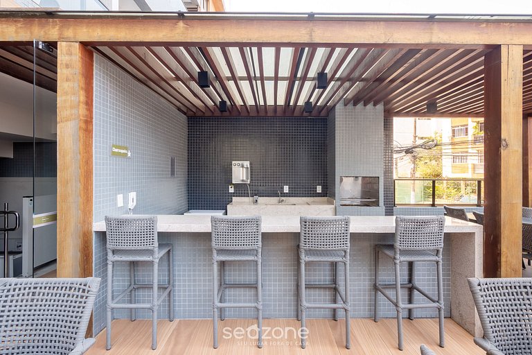 Studio Moderno em cond. c/ piscina HFO0208