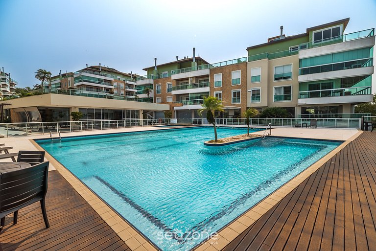 Apt pé na areia vista deslumbrante Santinho ASR204