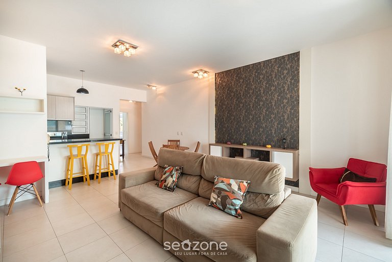 Apt pé na areia vista deslumbrante Santinho ASR204