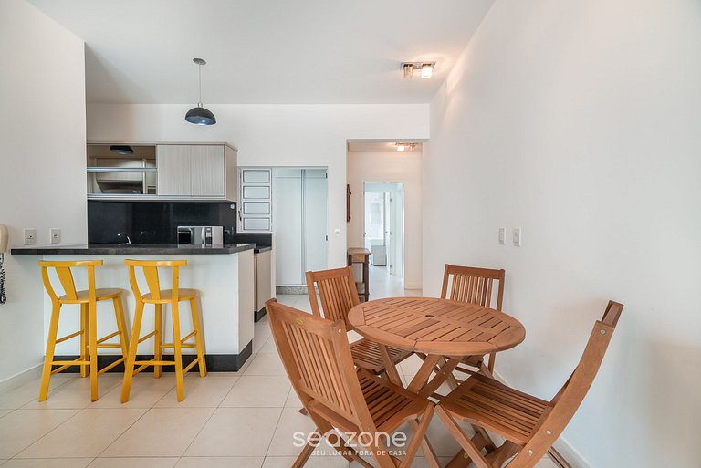 Apt pé na areia vista deslumbrante Santinho ASR204