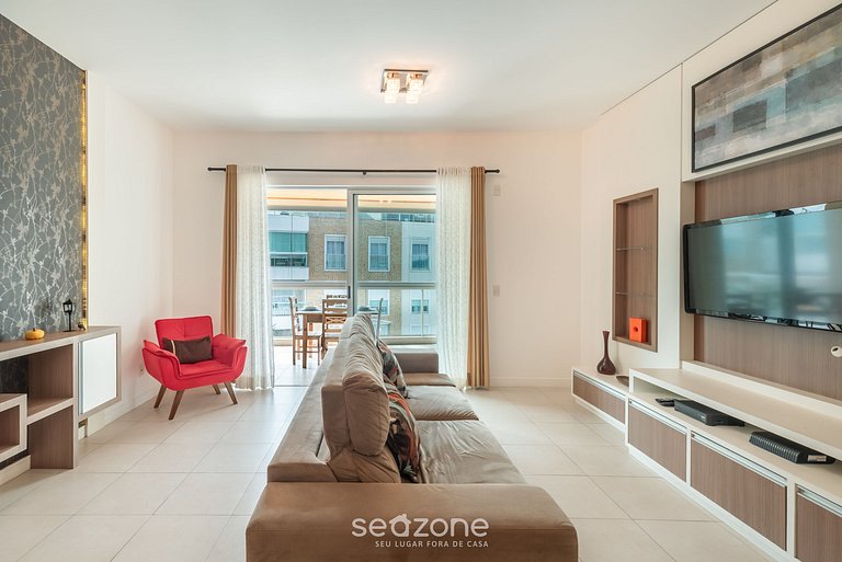 Apt pé na areia vista deslumbrante Santinho ASR204