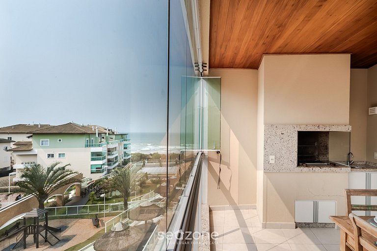 Apt pé na areia vista deslumbrante Santinho ASR204