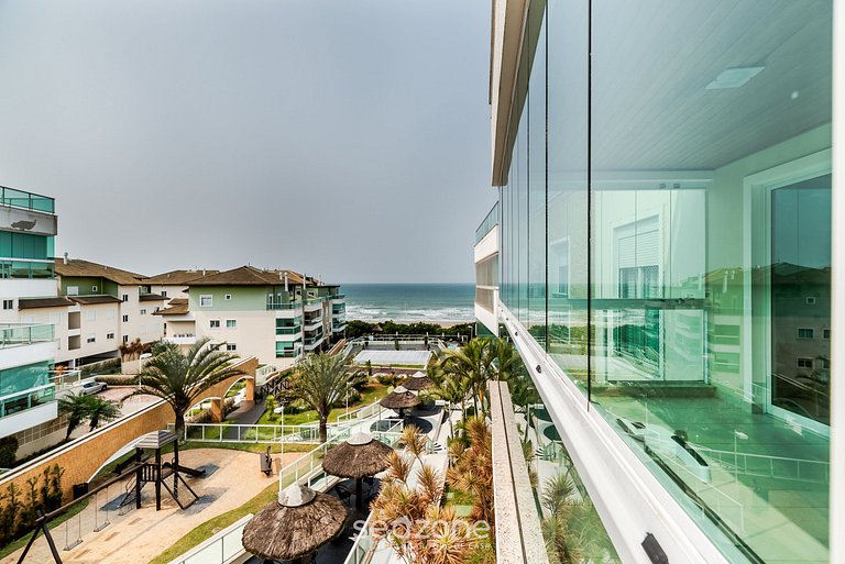 Apt pé na areia vista deslumbrante Santinho ASR204