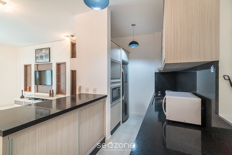 Apt pé na areia vista deslumbrante Santinho ASR204