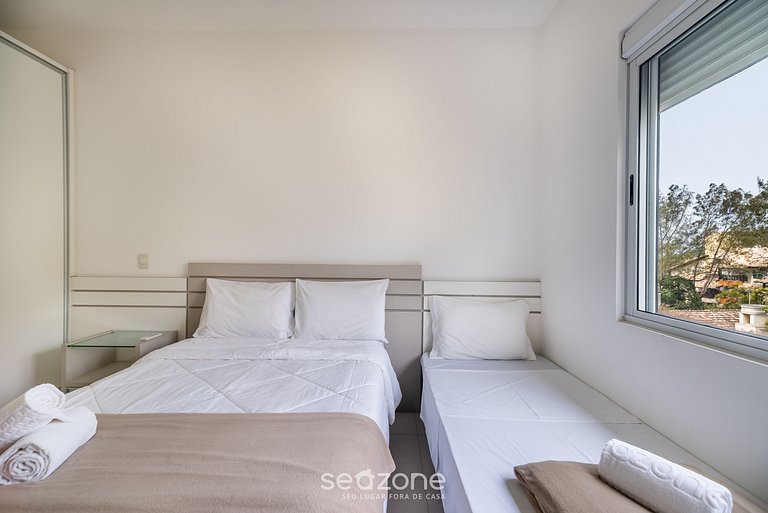 Apt pé na areia vista deslumbrante Santinho ASR204