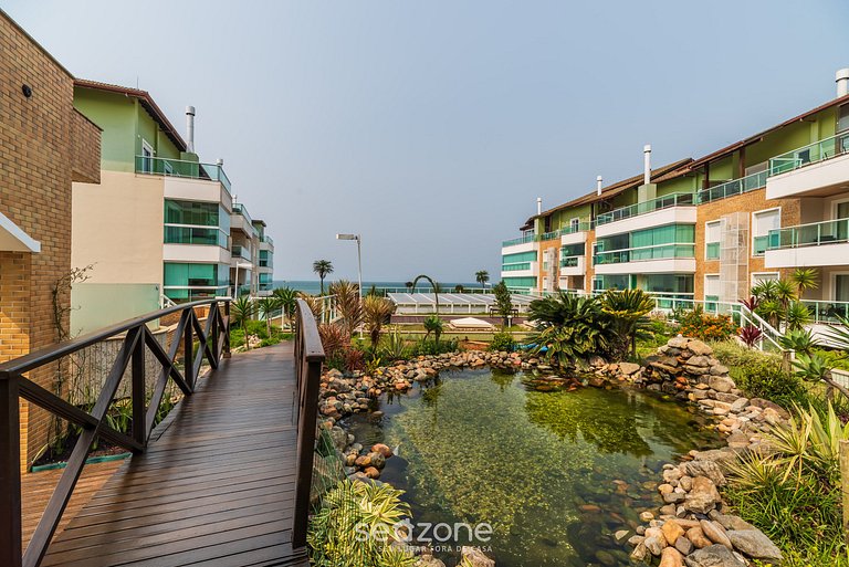 Apt pé na areia vista deslumbrante Santinho ASR204