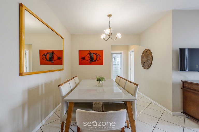 Apto c/ varanda e churrasq. a 200m do Mar RDT1004