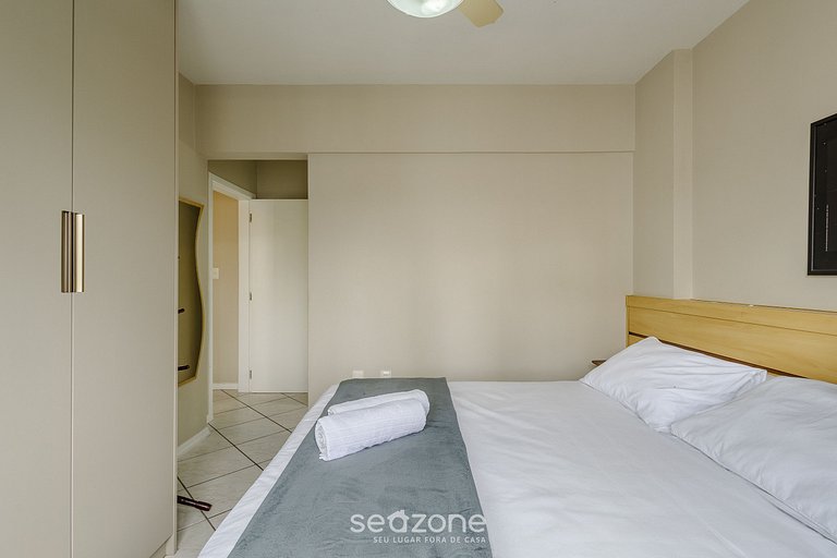 Apto c/ varanda e churrasq. a 200m do Mar RDT1004