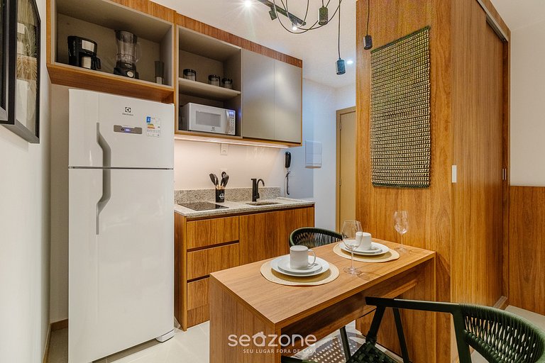 Studio incrível à beira-mar com varanda - SPB0502