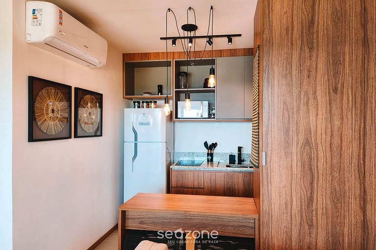 Studio incrível à beira-mar com varanda - SPB0502