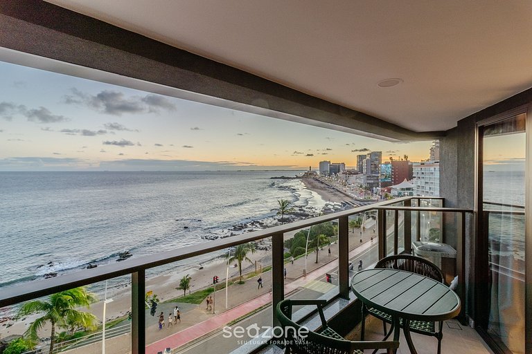 Studio incrível à beira-mar com varanda - SPB0502