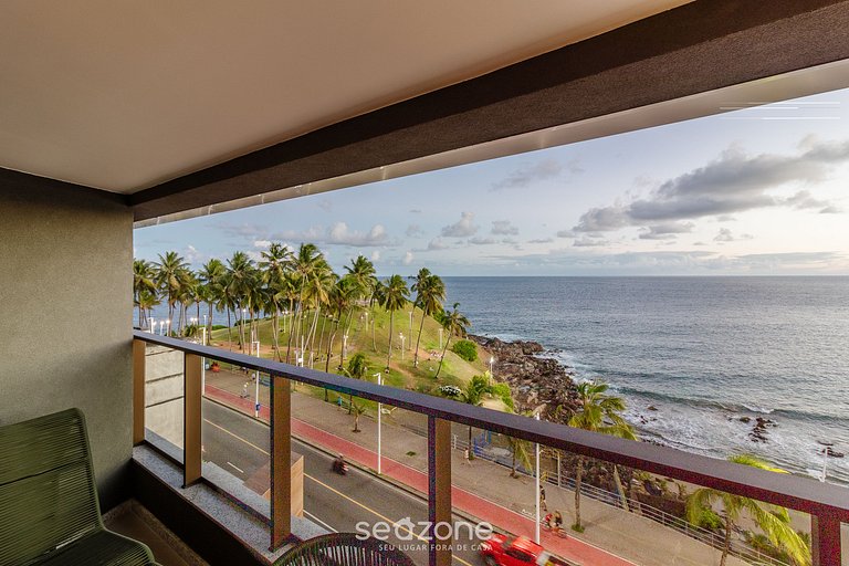 Studio incrível à beira-mar com varanda - SPB0502