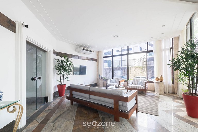 Apto con balcón en condominio con piscina ACI0320