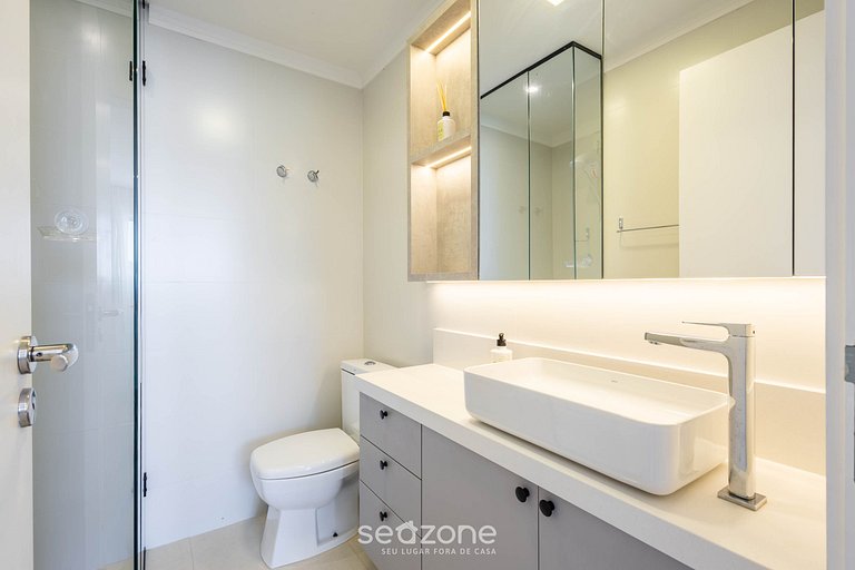 Apto c/ Churrasqueira a 450 m da Praia SZT0375