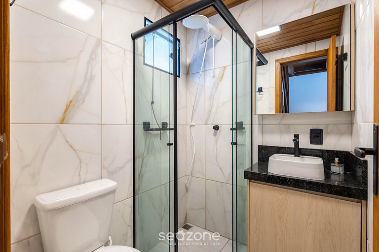 Encantadora cabaña c/ balcón cerca del mar VIL0002