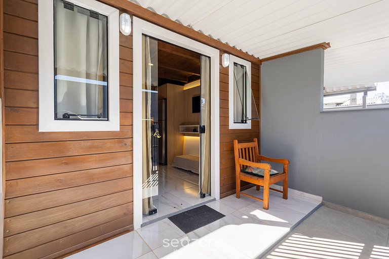 Charmoso chalé c/varanda prox. da praia VIL0002