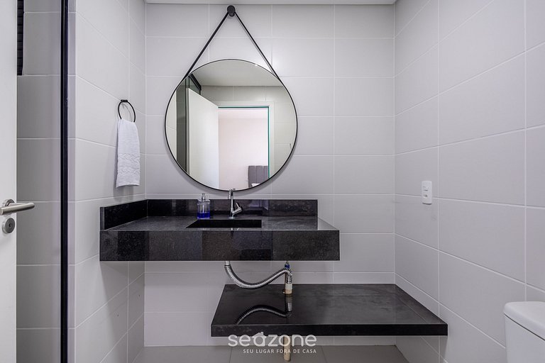 Apto c/ varanda gourmet a 400m da Praia - SKL0905