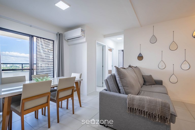 Apto c/ varanda gourmet a 400m da Praia - SKL0905