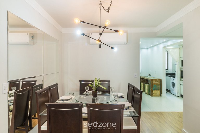 Apto com 3 quartos a 120m da praia central LHE0201